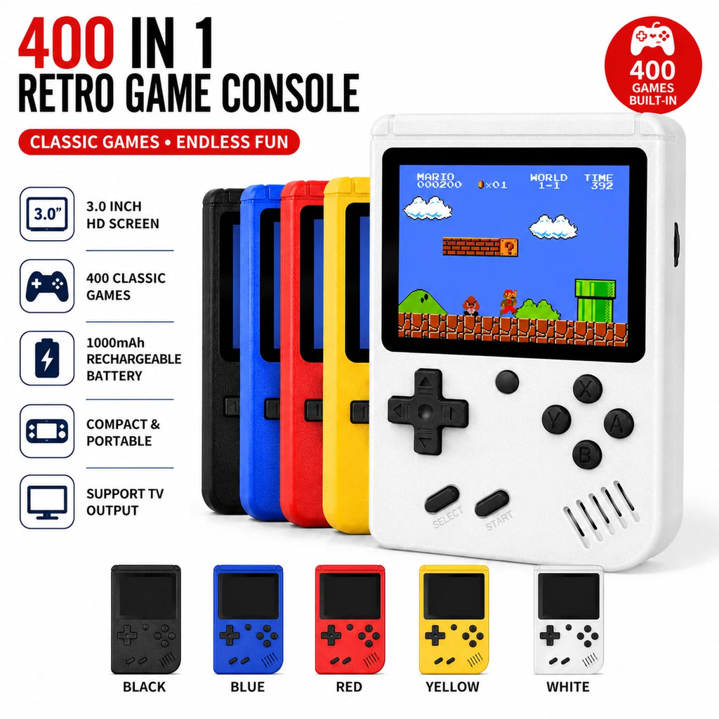 Handheld Console Emulator 400 Retro Games