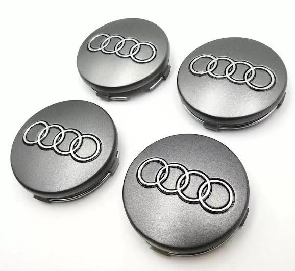 Audi 60mm Grey Centre Caps 4B0601170