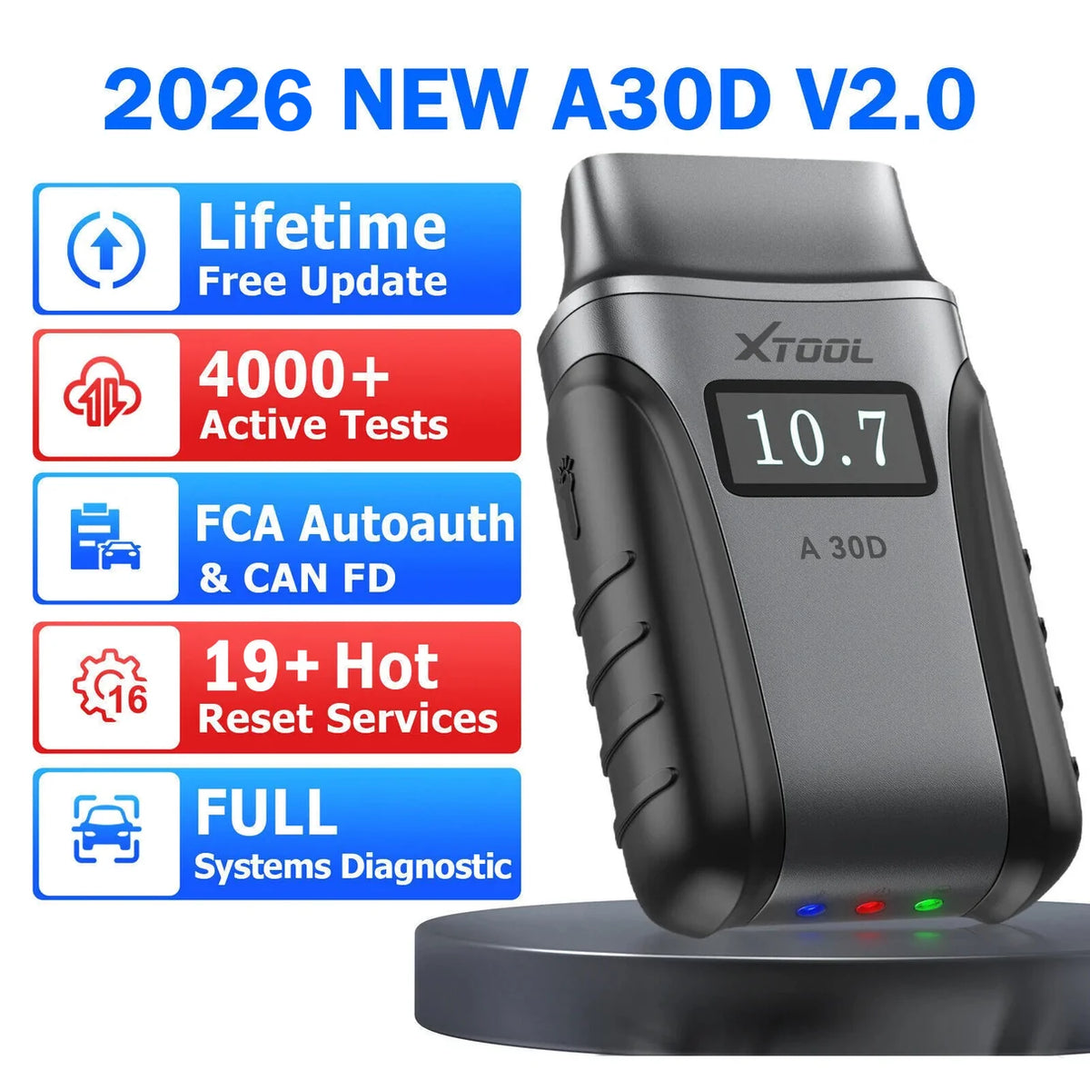 XTOOL A30D V2.0 OBD2 Diagnostic Tool