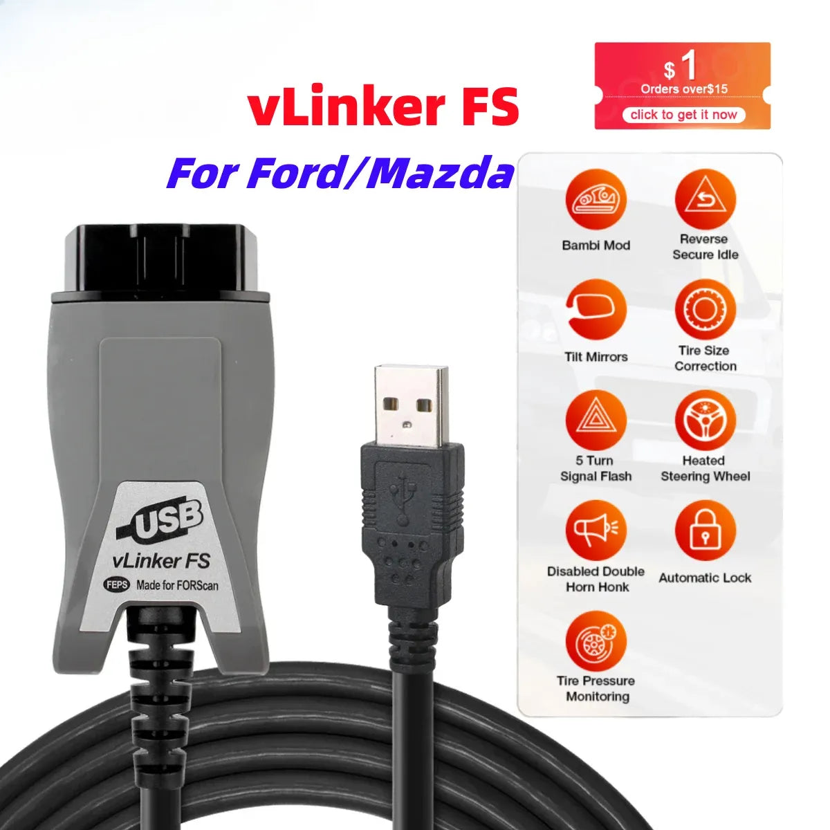 Vgate VLinker FS ELM327 Diagnostic Tool