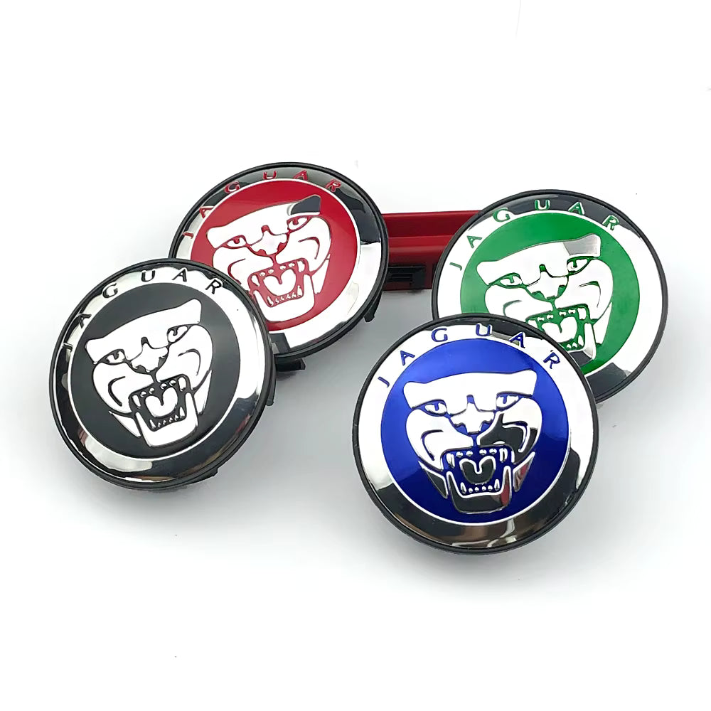 4pcs 58mm Jaguar Centre Caps