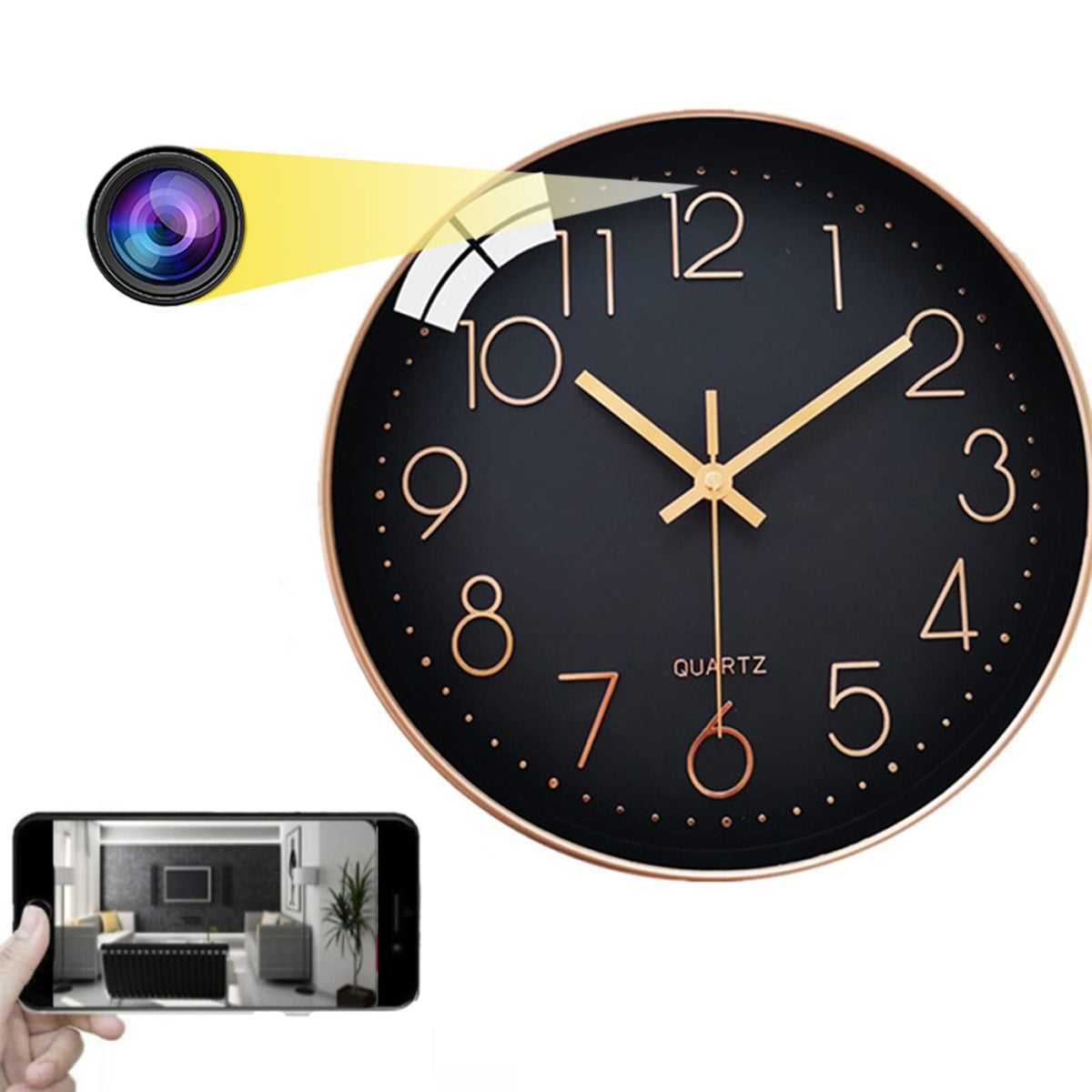 Spy WiFi Wall Clock Camera