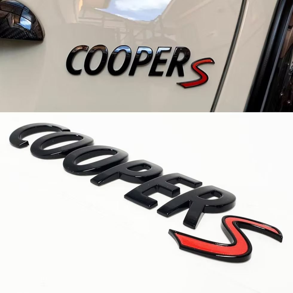 MINI Piano Black Gloss Metal Cooper S Badge 51145A08003