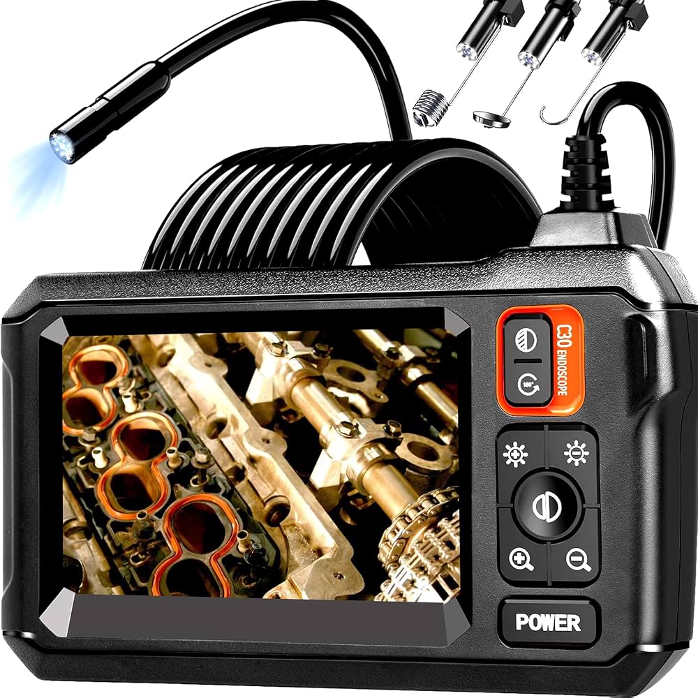 4.3'' IPS Screen Industrial Endoscope Camera 1080P IP67 Borescope