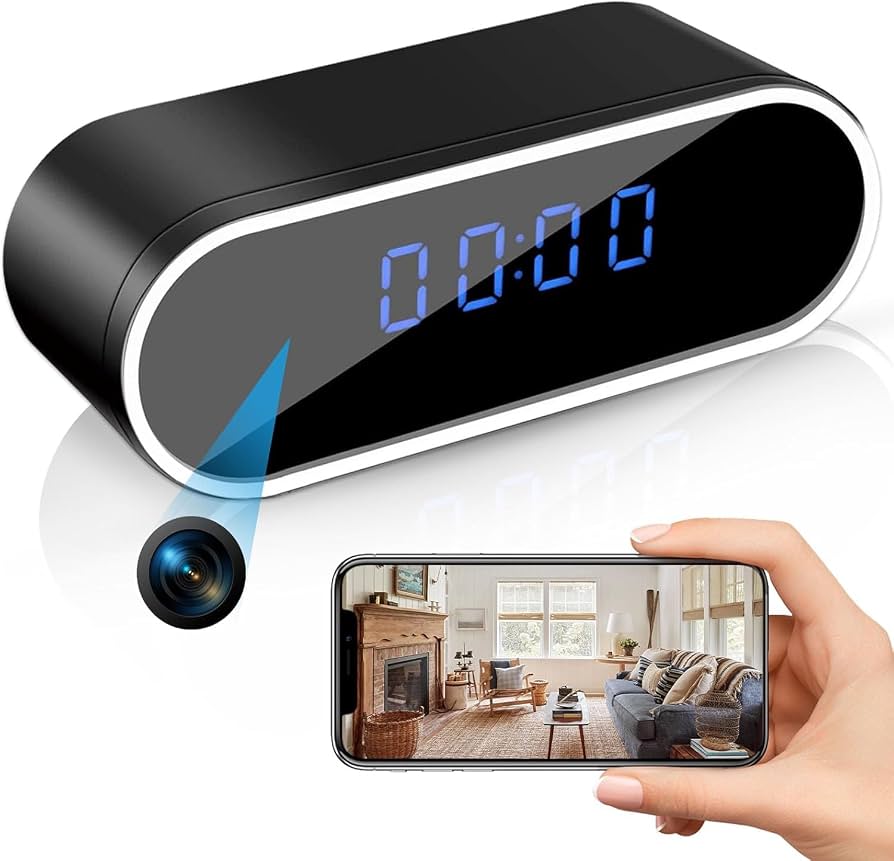 Spy WiFi Desk Clock Camera