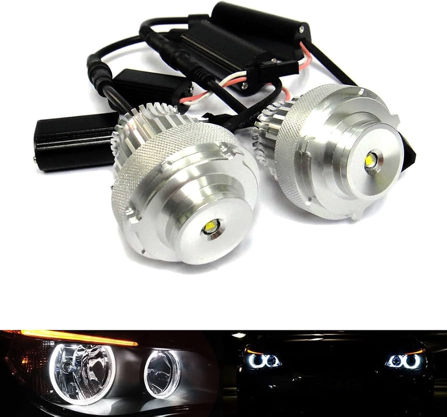 LED Angel Eye Halo Ring Light Bulbs 6000K For BMW 5 Series