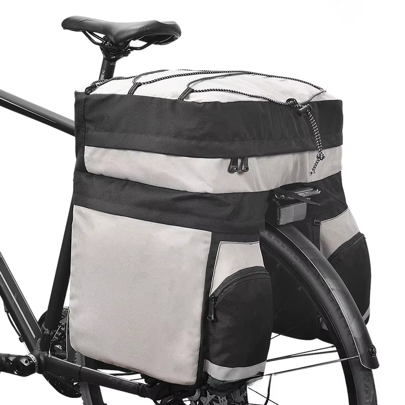60L Bike Double Bicycle Rear Bag Pannier With Rain Cover