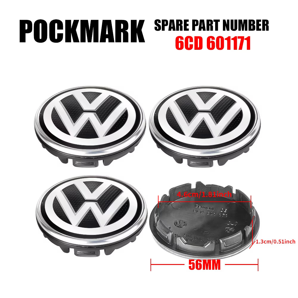 4pcs 56mm VW Volkswagen Centre Cap  6CD 601171