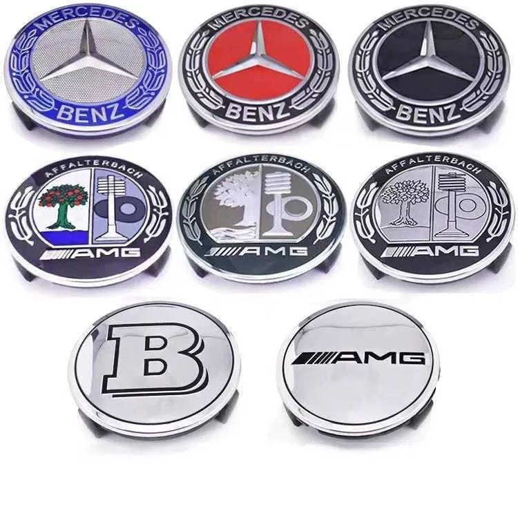 4pcs 75MM Mercedes Centre Caps