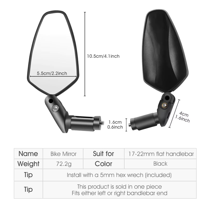 Bike Handlebar Rearview Mirror