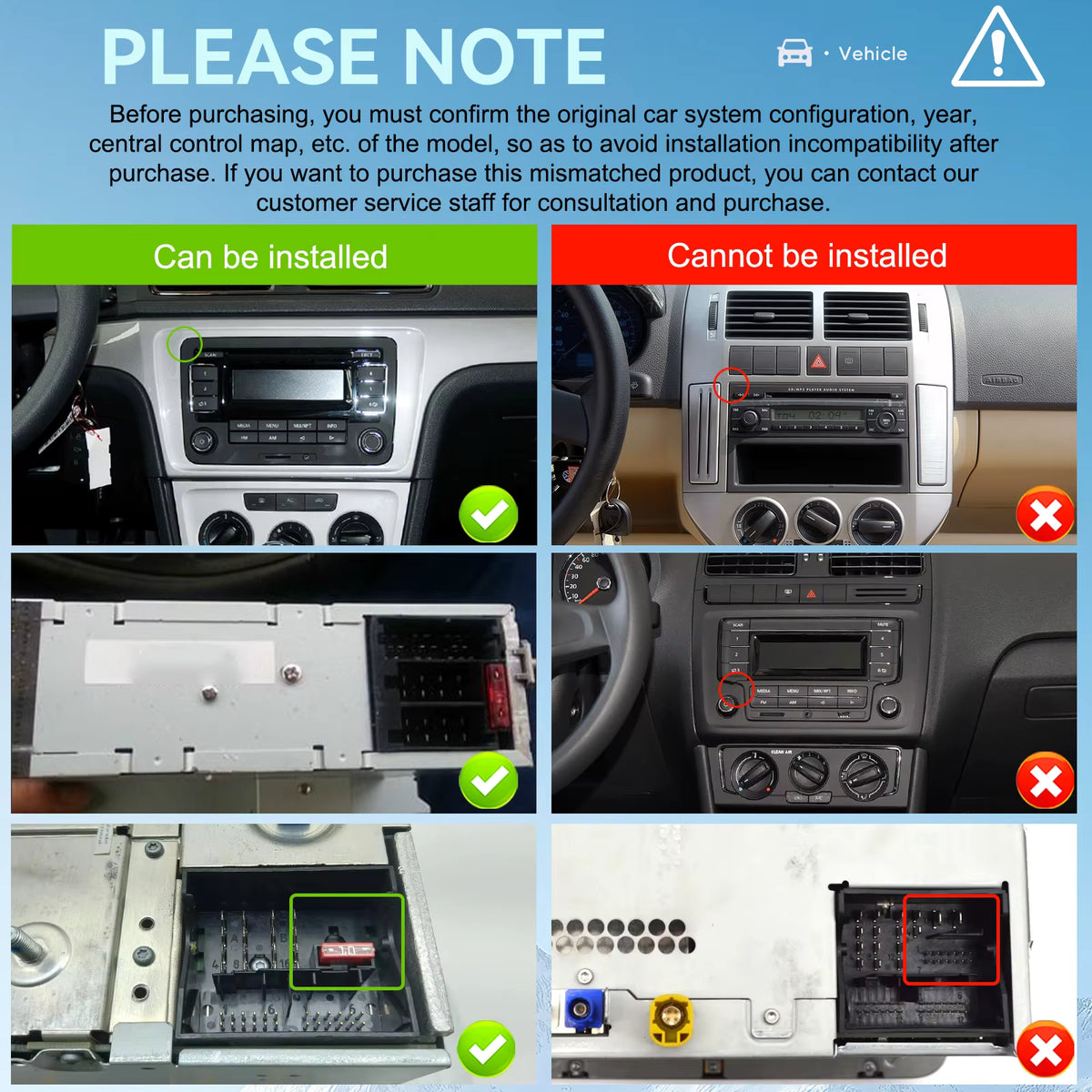 8" 2 Din Car Stereo Radio 2+64G CarPlay Car Multimedia Player For Seat VW Golf Skoda